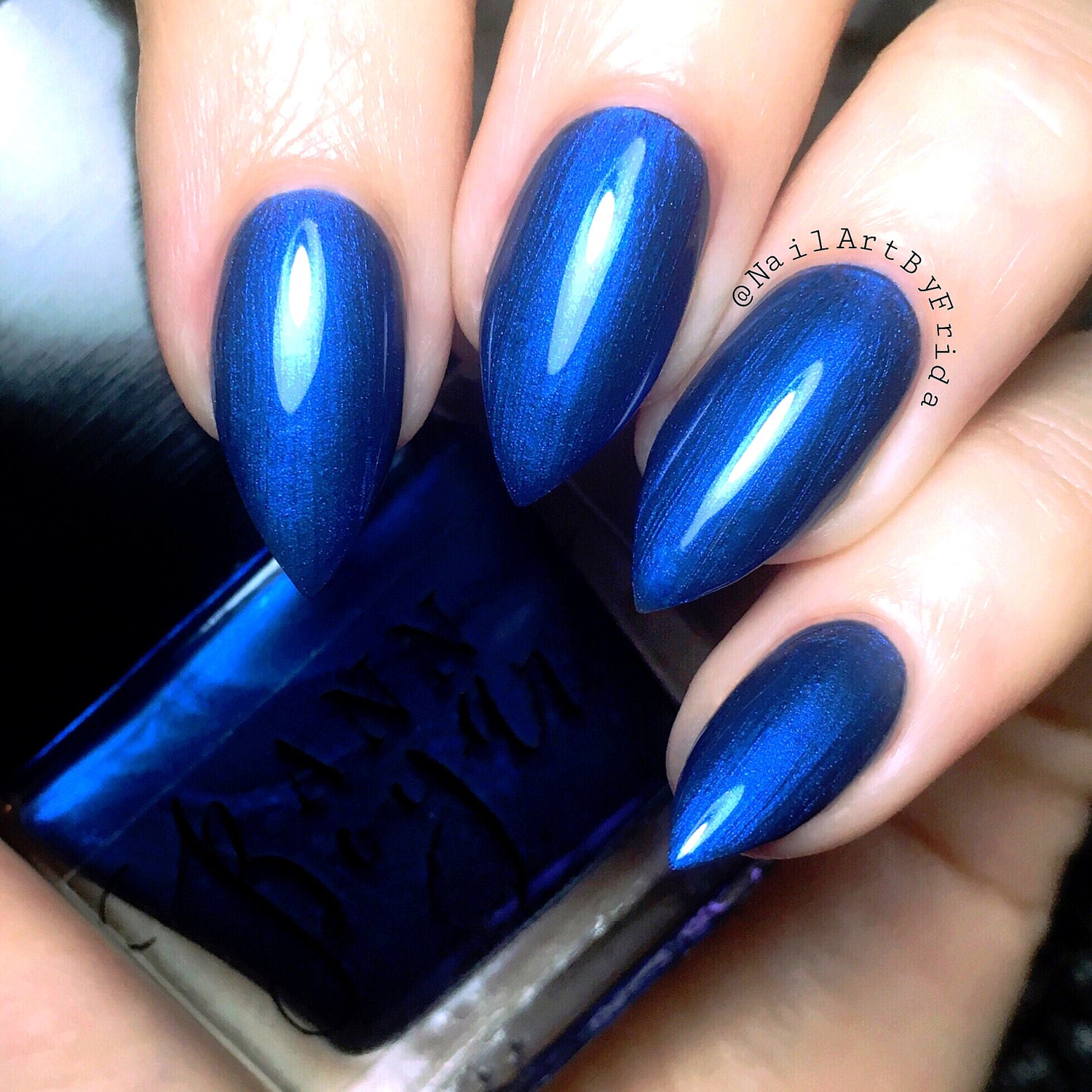 MIDNIGHT BLUE Navy Nail Polish Deep Blue Nail Polish Nail