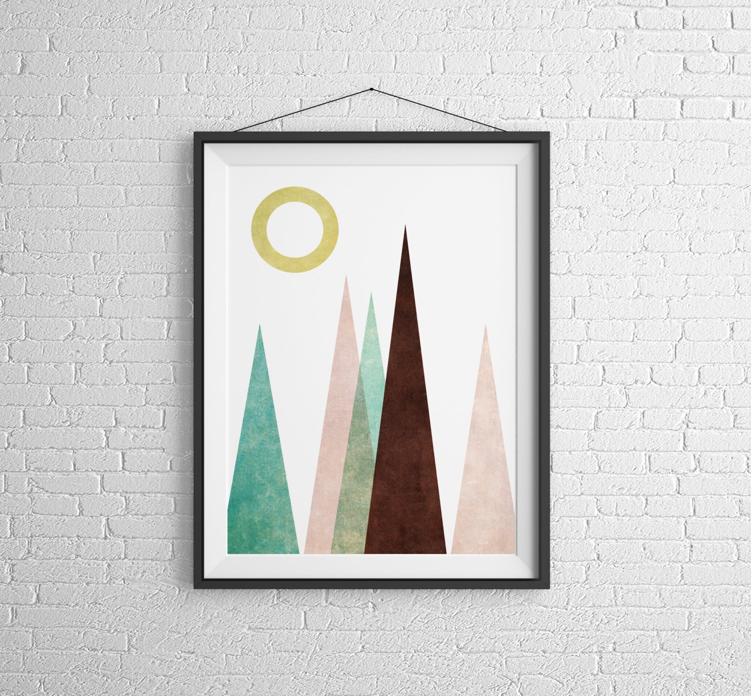 Mountain Print Poster Scandinavian Modern Art Mountain