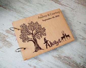 Harry Potter Guest Book Harry Potter Gift Rustic Wedding Guest Book Custom Guest book Personalised Wedding Guest Book Alternative