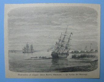 New Orleans-the mouths of the Mississippi-print ' 800