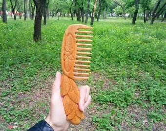 Wooden hair comb Gift for women wedding gift for her Hair accessories Gift for mom Wife gift Grandma gift Sister gift Girlfriend gift