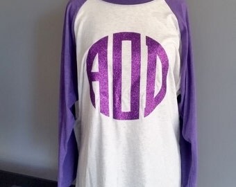 Monogram shirt, monogrammed raglan sleeve shirt, womens monogram shirt, monogrammed gift