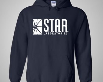 SALE - Star Labs Hoodie Navy Blue - STAR Laboratories Pullover Hoodie - The Flash - Christmas Gift Idea