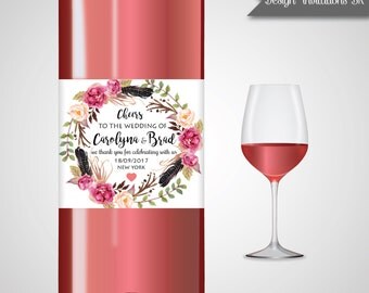 Wedding Wine Labels, Wine Label Wedding, Personalized Wine Labels, Wedding Gifts, Wedding Favors, Champagne Labels, Wedding Gift ideas