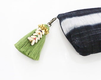 Thick Tassel Keychain With Cowrie Shells & Bells / Bag Accessories