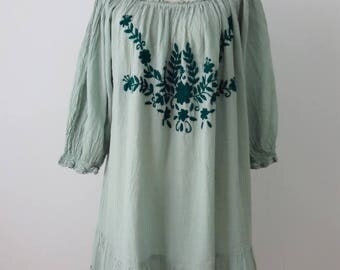 Tumpa Hand Embroidered Hand Woven Cotton Dress