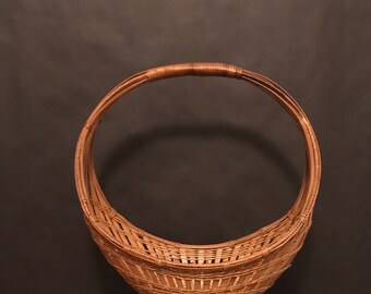 Vintage Hen Basket | Rattan Basket | Boho Rattan Egg Basket