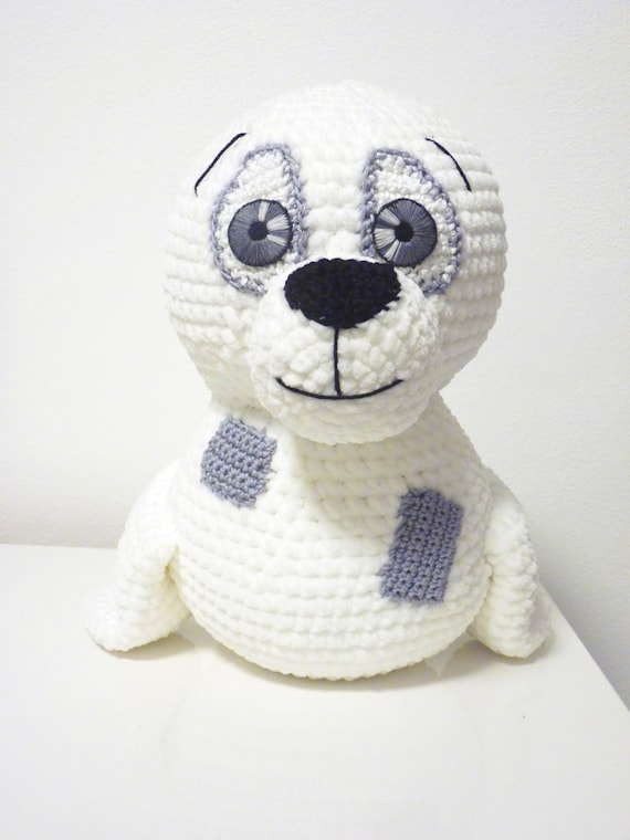 Crochet Pattern Seal Tony Amigurumi PDF Cute White Seal With