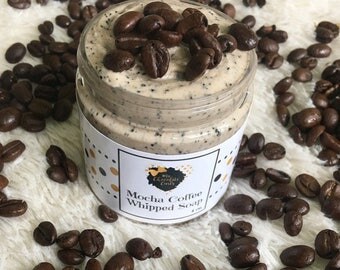 Mocha Coffee Scrub, Coffee Whipped Soap, Coffee Scrub, Emulsified Coffee Scrub, Sugar Scrub