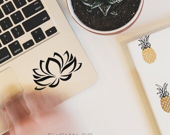 Lotus Flower Decal, Vinyl Decal, Laptop Decal, Macbook Decal, Car Decal, iPad Decal