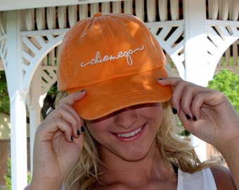 Chi Omega Hat, Sorority Hat, Embroidered Hat, Ball Cap, Womens Hats, Greek Hats, Sorority Gifts, Custom Hats