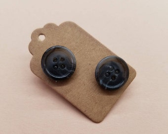 Handmade Button Earrings 28