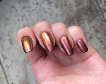 APRICOT COSMONAUT by Sorcery Nail Polish, 5-Free, Cruelty Free, Indie Nail Polish, Multi-chrome Nail Polish, Duochrome Nail Polish