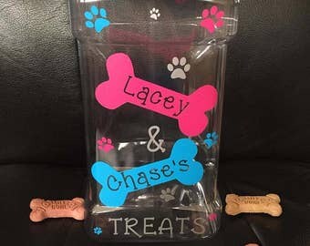 Custom Dog Treat Jar