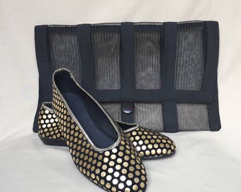 CC 25 Ballet Flats Mules Grey Calfskin 331657