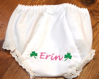 Embroidered Baby Girl Diaper Cover Bloomers-Single Letter