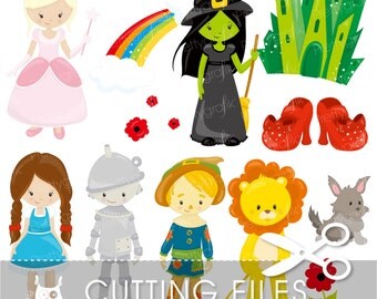 Wizard of Oz cutting files, svg, dxf, pdf, eps included - Dorothy cutting files for cricut and cameo - Cutting Files SVG - CT740