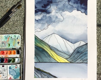 Original drawing watercolor - Nordic