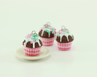 Pink Confetti Cupcake Charm - The New Cupcakes Collection