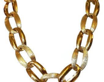 Vintage Napier Goldtone Link Necklace