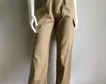 Vintage Women's 80's High Waisted, Safari Pants, Tapered Leg by Banana Republic (S/M)