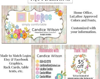 LuLaRoe™ Business Cards, Clothing Rep Card, Business Card Design 2, Business Card Template, Business Card, LulaRoe™ Card