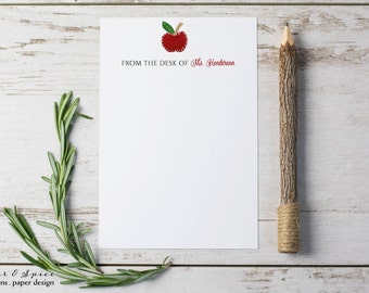 Personalized Teacher Notepad | Personalized Teacher Note Pads | Teacher Gifts | Personalized Stationary | Back To School Gifts