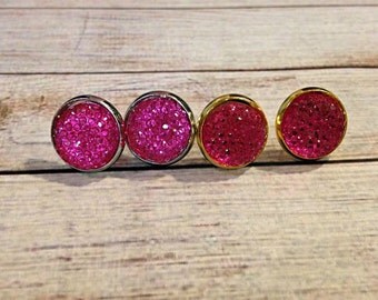 The Bubble Earrings in Fuchsia | Hot Pink Earrings | Bubble Earrings | Bubble Jewelry | Fuchsia Jewelry | Hot Pink Earrings