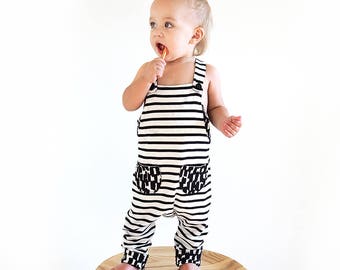 Overall sewing pattern fully reversible // digital download instant delivery // sizes Preemie to 6T // photo tutorial included // #103