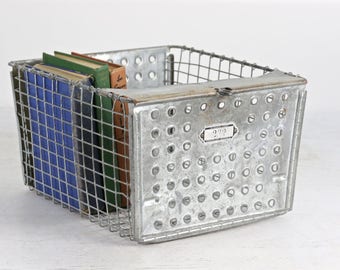 Locker Basket, Vintage Locker Basket, Metal Wire Basket, Old School Locker Basket, Wire Basket, Wire Locker Basket