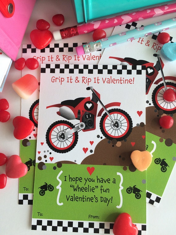 Dirt Bike Valentine for Kids