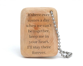 personalized girlfriend gift high school graduation gift college graduation Going Away Gift. Winnie The Pooh Keychain. Wood keychain