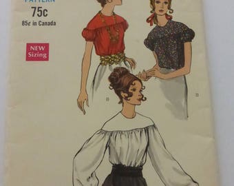 Vintage Vogue Pattern 7538 Misses Blouse Size 12