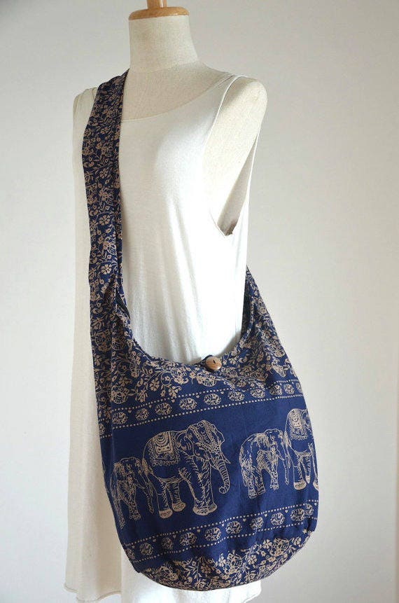 Elephant Bag Hippie Hobo Bag Sling Crossbody Bag Boho Bag