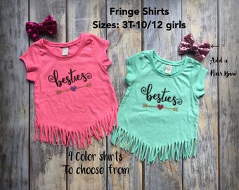 Best Friend Shirts, Girls Beach Cover Up's, Girls Beach Dresses, Girls Bathing Suits, Girls Birthday Gift, Besties, Flower Girl Shirts