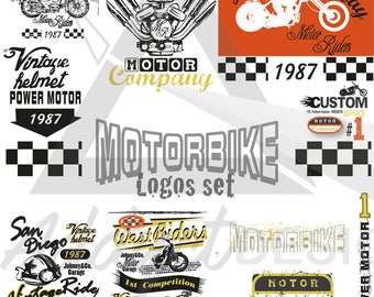 Motorcycle logo silhouette, Harley Davidson, clipart, png, vector, PDF, JPG, SVG, Motorcycle design, T-shirt design motoclub, moto club