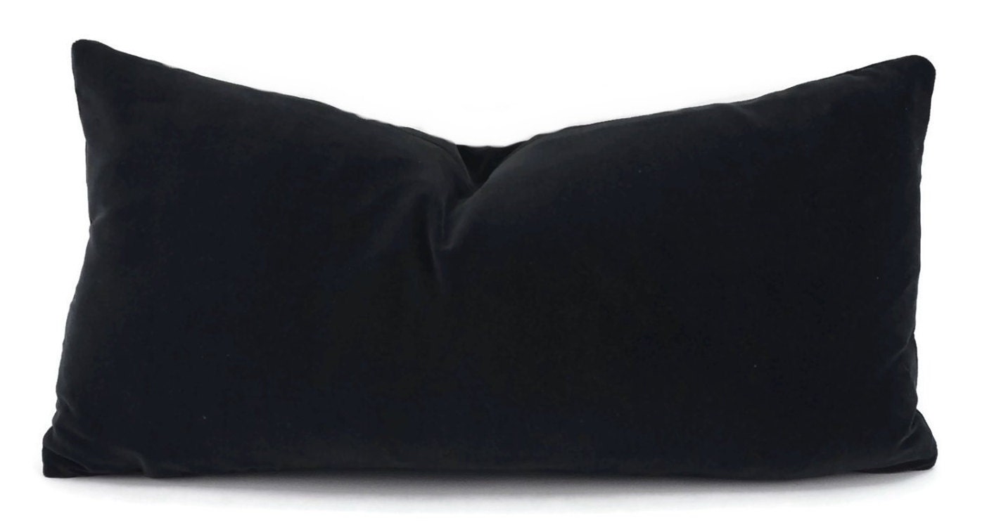 black lumbar pillow