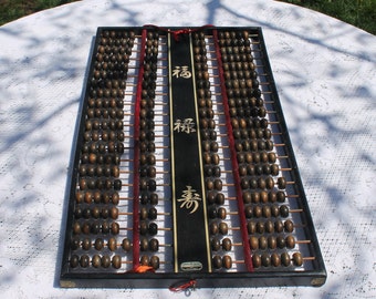 Very Large Vintage Oriental / Asian Abacus by Darumba - Original Calculator / Wall Hanging