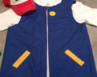 3 pc - Child 4/5 Boy's POKEMON Trainer - ASH Ketchum Costume - Cosplay