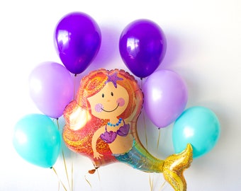 Mermaid Balloons, Mermaid Birthday, Under the Sea Party Decorations, Mermaid Theme, Mermaid Decor, Party Decorations, Mermaid Birthday
