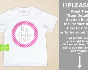 Big sister iron on | Etsy