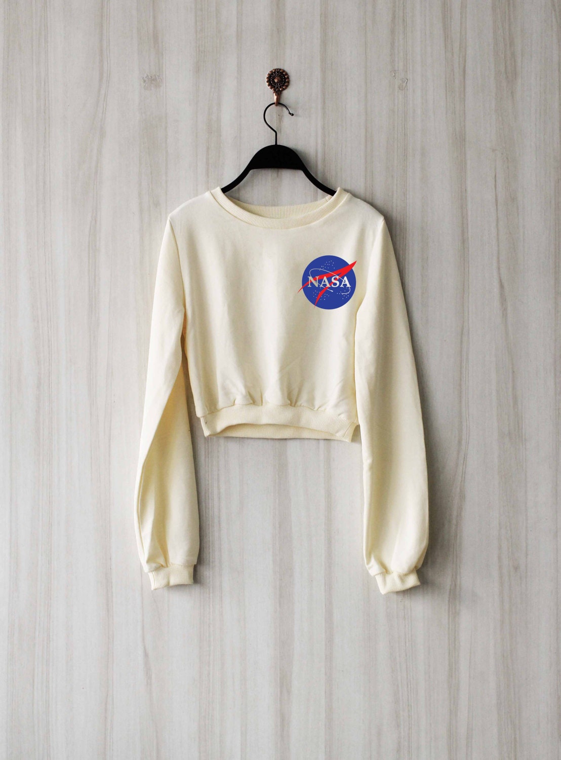 Nasa Crop Top Sweatshirt Sweater Jumper Pullover Shirt by SaBuy