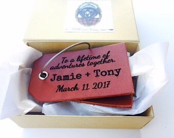 Luggage Tag, To A lifetime of Adventures Together Baggage Tag, Husband 3rd Anniversary Gift, Wedding Gift For Couple, Quote, New Wife Gift