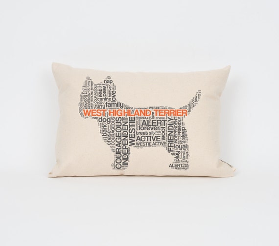 west highland terrier pillow