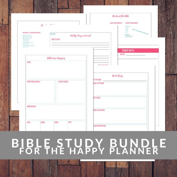 Happy Planner Bible Study Bundle Journal Bible Verse