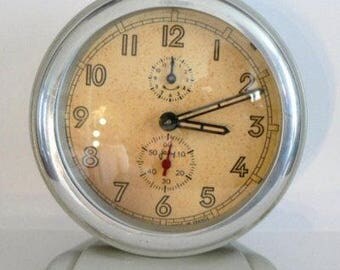 1940s Vintage French Alarm Clock Japy Large size All original