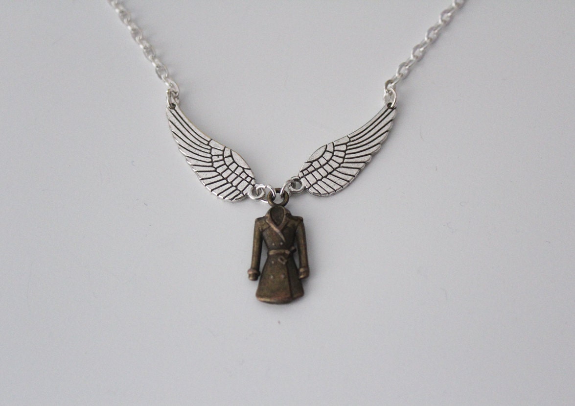 Winged Castiel Necklace Supernatural Inspired Jewelry Pendant