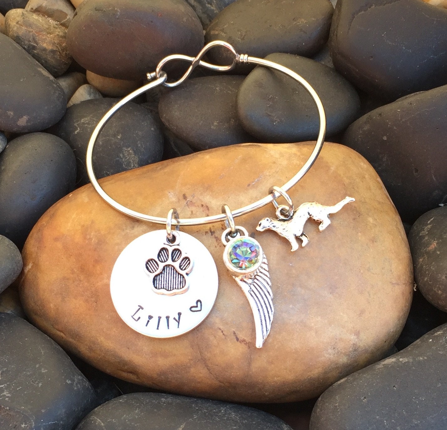 Ferret Memorial Bracelet Ferret Memorial Jewelry Rainbow