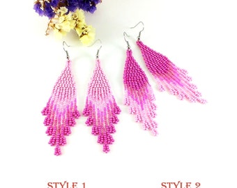 Gift|For|Girlfriend Lilac Pink wedding earrings Lilac wedding jewelry Pink Gift|For|Mom Lilac jewelry gifts Teen gift under 15 Lovely gift