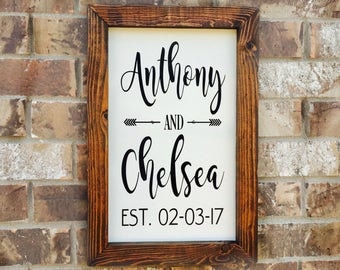 Wedding Established Sign Wedding Mr and Mrs Sign Wedding Gift Family Established Sign Wedding Date Sign Bridal Shower Gift Ideas